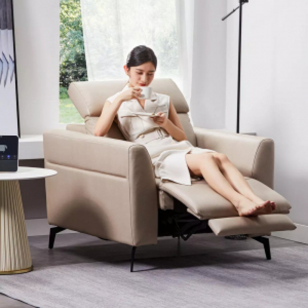 Диван-реклайнер на 3 места Xiaomi Yang Zi QiFeng Leather Electric Sofa Recliner Blue (реклайнер + обычное + реклайнер)
